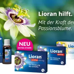 Lioran hilft mit der Kraft der Passionsblume. Die Wirkung auf die Psyche wird durch die beruhigenden Eigenschaften der Passionsblume unterstützt.