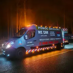Pomoc drogowa MS CAR na drodze, być może na autostradzie A4, która jest płatna. Pomoc całodobowa dla samochodów osobowych, dostawczych i TIR.