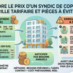 Comprendre les honoraires syndic sur travaux HT ou TTC : grille, coûts, prestations et erreurs à éviter pour un budget maîtrisé.