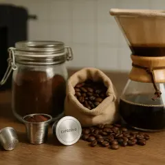 Capsule riutilizzabili per caffè macinato, un modo ecologico per preparare il tuo espresso, anche se non compatibili.