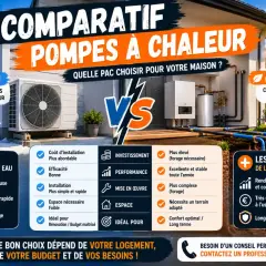 Comparatif des pompes à chaleur : air/eau vs géothermie. La géothermie, une solution performante pour votre maison.
