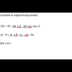 Jak uprościć wyrażenia algebraiczne i zapisać je w najprostszej postaci