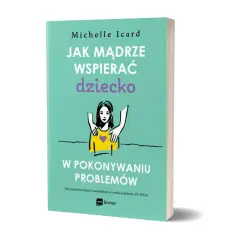 Okładka książki "Jak mądrze wspierać dziecko" z ilustracją dłoni na ramionach dziecka.