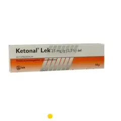 Ketonal Lek 25 mg/g żel, dostępny bez recepty, to lek przeciwzapalny i przeciwbólowy w tubce 50g.