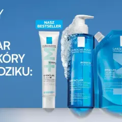 Linia Effaclar od La Roche-Posay: wybierz produkty dla skóry z objawami trądziku, pryszczami i zaskórnikami.