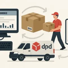 System e-commerce, kurier DPD z paczkami, van i telefon z aplikacją. Problem: dpd przekierowanie paczki nie działa.