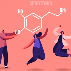 Persone felici celebrano la serotonina, un neurotrasmettitore chiave per il benessere. Capire se manca serotonina è il primo passo per ritrovare l'equilibrio.