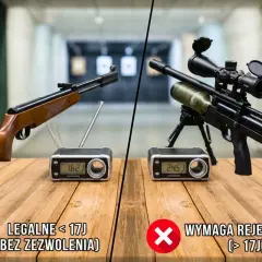Wiatrówka poniżej 17J jest legalna bez zezwolenia. Ta powyżej 17J wymaga rejestracji.