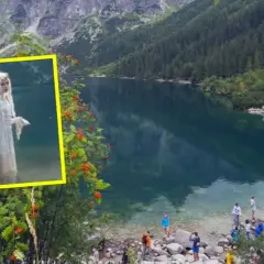 Morskie Oko skrywa tajemnice. W jego głębinach, niczym nimfa, stoi postać w białej sukni.