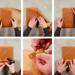 Steg-för-steg-guide för att slå in paket med veck. Enkla instruktioner för att skapa en snygg presentinslagning.
