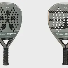 Due racchette da padel Bullpadel, un nuovo padel per dominare il campo. Design moderno e impugnatura ergonomica.