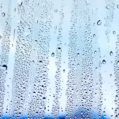 Kondenswasser auf Glas. Tipps, wie man Luft entfeuchten selber machen kann, um Schimmel vorzubeugen.