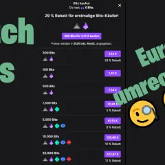 Twitch Bits kosten Geld. Hier siehst du, wie viele Euro du für Bits ausgeben musst, um deine Lieblingsstreamer zu unterstützen.