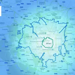 Circolazione euro 5 diesel fino a quando? La mappa mostra le aree B e C di Milano, con i confini delle zone a traffico limitato.