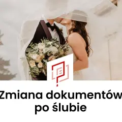 Para młoda pod welonem, bukiet ślubny. Ile czasu na zmianę dowodu po ślubie?