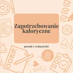 Zapotrzebowanie kaloryczne na redukcji: porady i wskazówki. Ikony symbolizujące dietę, ćwiczenia i liczenie kalorii.