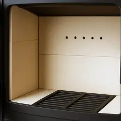 Innenraum eines Hark Kaminofens mit Schamottsteinen. Ersatzteile für Ihren Kaminofen.