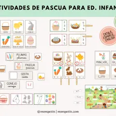 Fichas de pascua para primaria: huevos, conejos, cestas y pollitos para aprender jugando. ¡Actividades divertidas!