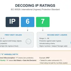 IP67 bedeutet Staubschutz und Schutz vor zeitweiligem Untertauchen. Ideal für Geräte, die ip67 wasserdicht sein müssen.