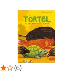 Törtel, die Schildkröte aus dem McGrün, schaut neugierig, während ein Fuchs und ein Igel näherkommen.