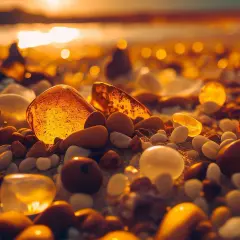 Bursztyny lśnią na plaży, zachęcając do poszukiwań. Gdzie szukać bursztynu w Polsce? Na wybrzeżu Bałtyku!