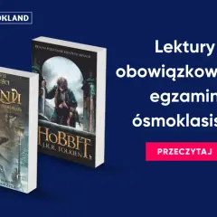 Dwie okładki książek: "Opowieści z Narnii" i "Hobbit", na tle tekstu o lekturach.