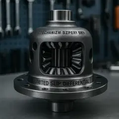Mechanizm szpery, czyli dyferencjał o ograniczonym poślizgu, z widocznymi zębatkami.