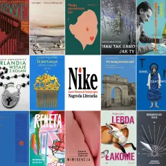 Okładki książek nominowanych do nagrody literackiej Nike.
