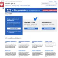 Przycisk "Zmień dane w CEIDG" na stronie Biznes.gov.pl ułatwia aktualizację danych firmy, w tym zmianę adresu.