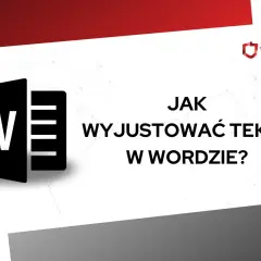 Ikona Worda i pytanie: jak wyjustować tekst w Wordzie? Poradnik Techpolska.