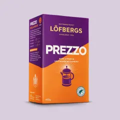 Löfbergs Prezzo mellanrost, 450g. Perfekt för kaffepress. En rund och fruktig smak.