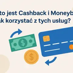 Karta płatnicza, banknot i moneta symbolizują zwrot pieniędzy. Dowiedz się, jak działa cashback i moneyback.