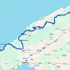 Route von Port d'Andratx über Sóller und Fornalutx nach Cala Sant Vicenç. Eine Tour, um Mallorca zu entdecken.