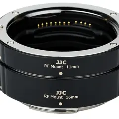 Dwa pierścienie pośrednie JJC RF Mount 11mm i 16mm, pozwalające na zbliżenie obiektu i uzyskanie makro efektów.