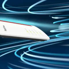 Fritz!Box mit Handy einrichten: Schnelles Internet durch leuchtende Datenströme.