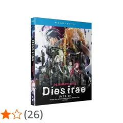 Pudełko Blu-ray z anime Dies irae, przedstawiające grupę postaci w mrocznym, fantastycznym stylu.