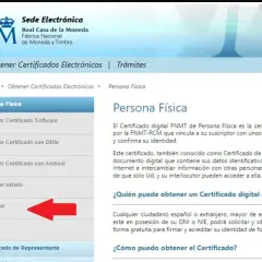 Menú lateral con opciones para certificados digitales. La opción "Renovar" está resaltada. Averigua cuanto dura el certificado digital.