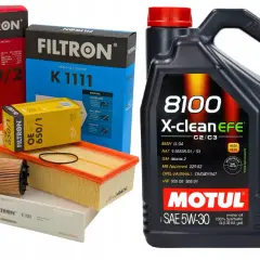 Filtron AP 139/2, K 1111, OE 650/1 i olej Motul 8100 X-clean EFE 5W-30.