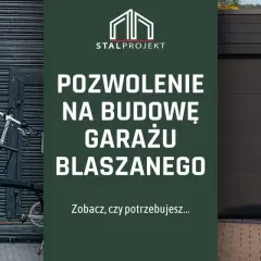 Pozwolenie na budowę garażu blaszanego - dowiedz się, czy musisz je zgłaszać. Kobieta z rowerem i torbą czeka przed ciemną bramą.