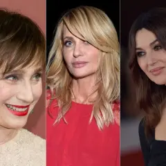 Trzy kobiety prezentują stylowe półdługie fryzury po 50. roku życia. Każda z nich emanuje elegancją i pewnością siebie.