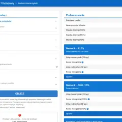 Kalkulator zasiłku macierzyńskiego: wprowadzono dane do wniosku, wyliczono kwoty dla wariantów A i B.