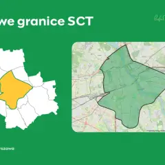 Nowe granice strefy czystego transportu w Warszawie zaznaczone na mapie.