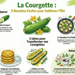 5 recettes faciles pour sublimer vos courgettes : zoodles, beignets, rôties, sautées, et tiges anti-gaspi. Idées pour des courgettes crues et cuites.