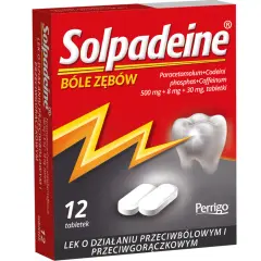 Solpadeine na bóle zębów – co zamiast dorety bez recepty? Lek przeciwbólowy i przeciwgorączkowy z paracetamolem, kodeiną i kofeiną.