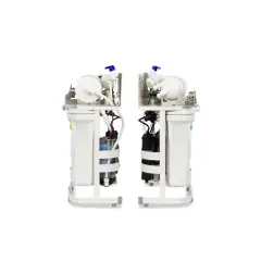 Système de filtration d'eau à osmose inverse, montrant les composants pour apprendre comment changer un filtre.