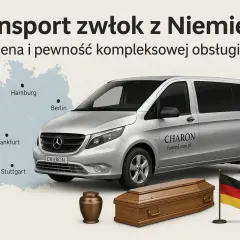 Profesjonalny transport zwłok z Niemiec. Usługa obejmuje przewóz trumny i urny, zapewniając kompleksową obsługę.