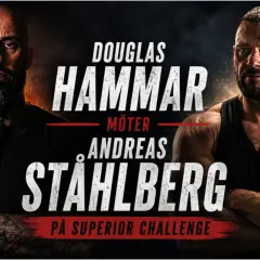 Douglas Hammar möter Andreas Stahlberg på Superior Challenge. Två tuffa fighters redo för kamp.