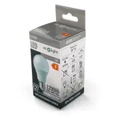 Opakowanie żarówki LED 12W, która daje 1200 lumenów. Pytanie "15w led ile to wat" jest tu nieaktualne, bo to 12W.