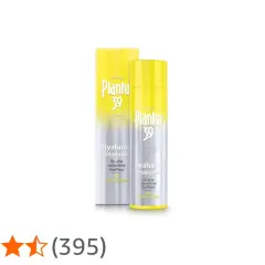 Två flaskor Plantur 39 Hyaluron Shampoo, för hår från 40 år. Ingen information om plantur 39 biverkningar syns.