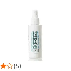 Biała butelka z atomizerem Biofreeze Spray, zapewniająca ulgę w bólu mięśni i stawów.